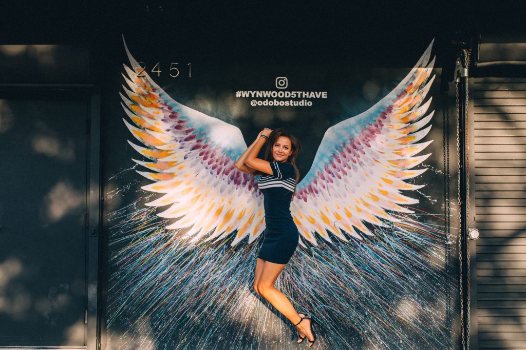 happy angel wings wynwood art district