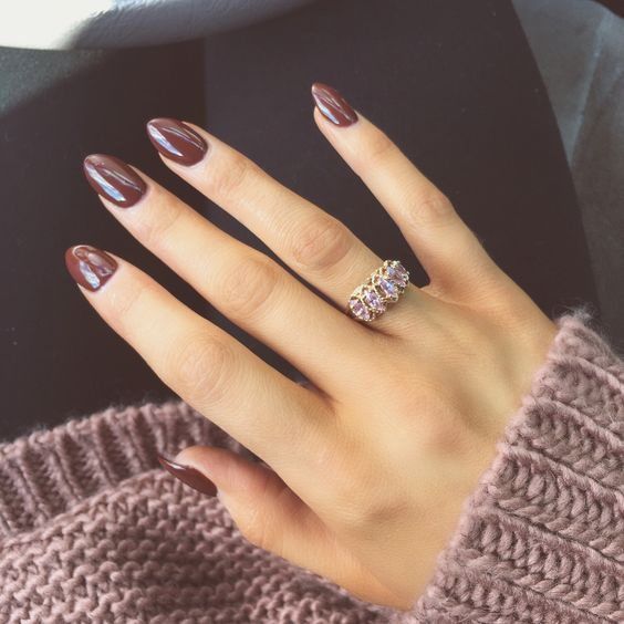 burgundy nail design winter nail art
