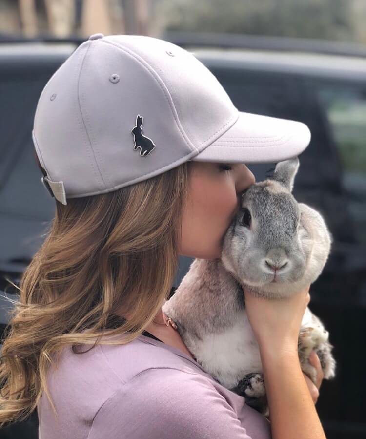 funny bunny pose with mummy