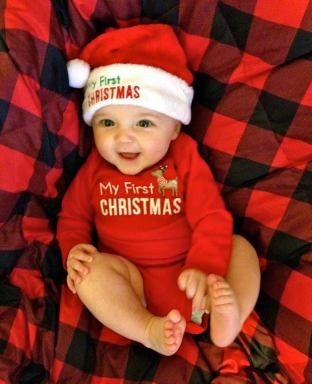 40+ Adorable Baby Christmas Picture Ideas - Santa Baby