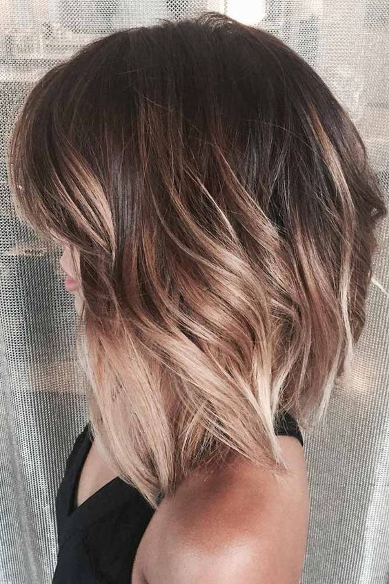Ideas to go blonde - warm short ombre hairstyles