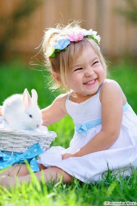 kids and bunnies smile
