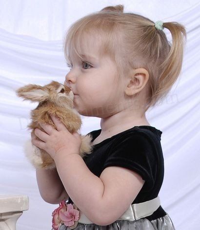 kids and bunnies kisses