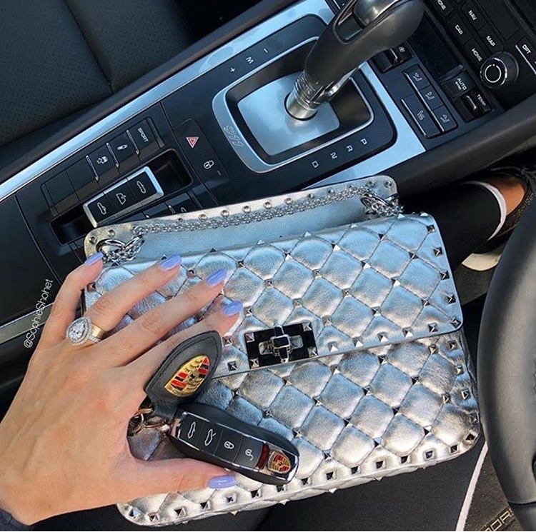 Valentino Garavani silver handbag luxury