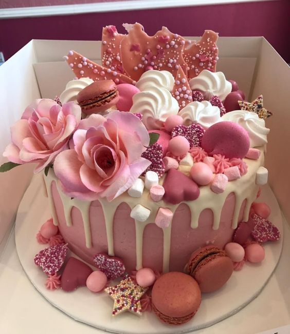 macaron cake, birthday cake, drip cake, ice cream birthday cake, pastel birthday cake, unicorn cake, birthday celebrations, epic cake, awesome birthday cake, girly birthday cake