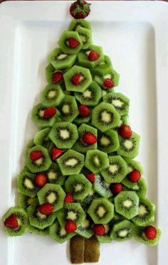 christmas tree party fruit plater