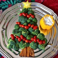 Christmas Tree vegetable platter